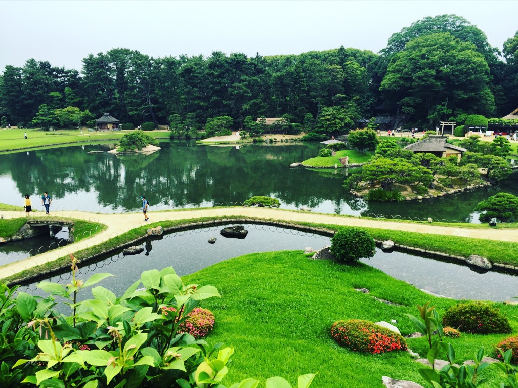 The view from Yuizishan Hill in Koraku-en Garden
