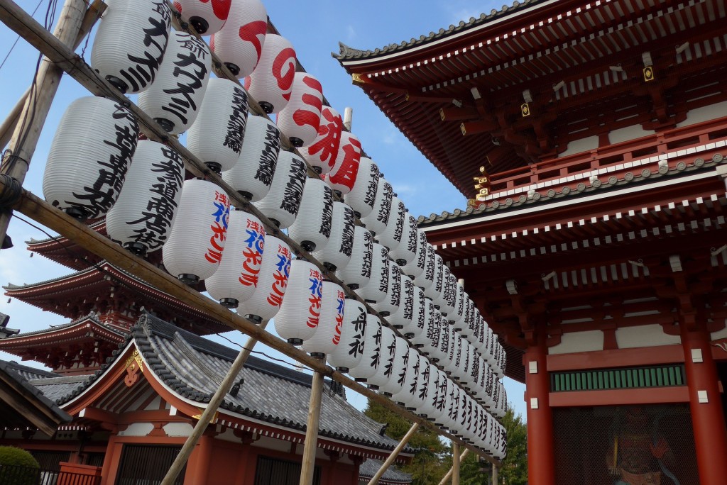 A small part of Sensoji Temple, Tokyo's oldest temple, in Asakusa