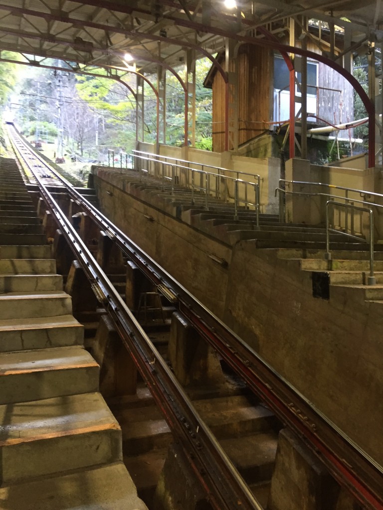 Cable car going up to Koya-san station