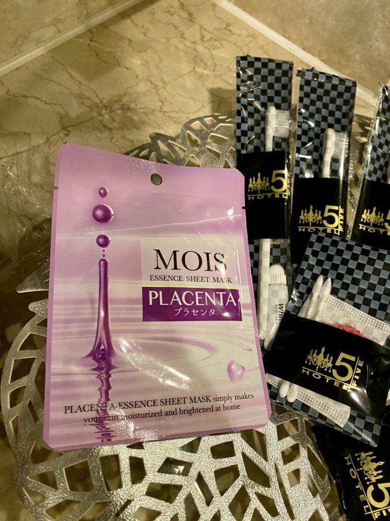 One of the many toiletries that you will find in a love hotel in Japan