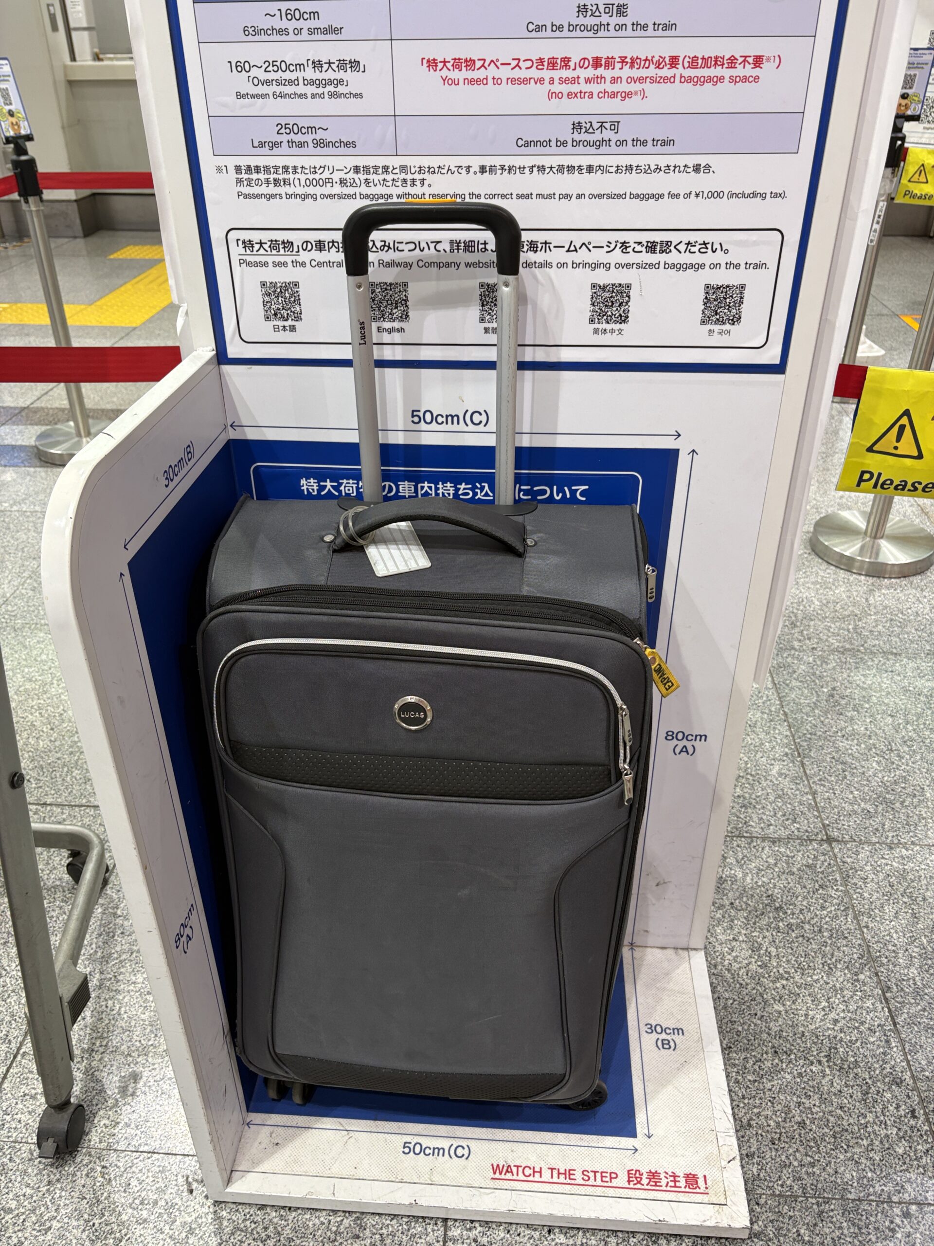 Shinkansen luggage rules